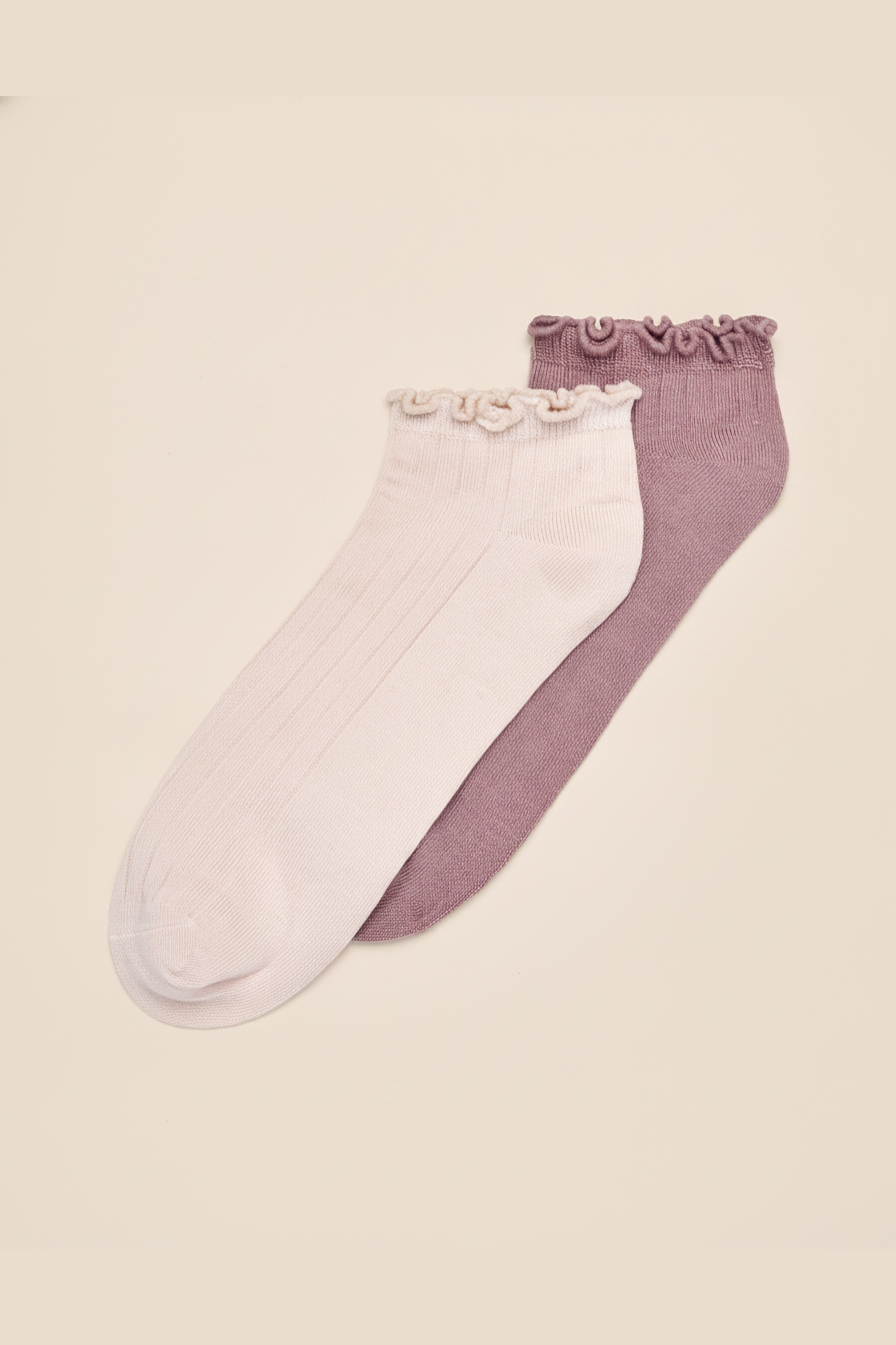 מארז 2 זוגות קרסוליות וסיומת תלתל - flat lay