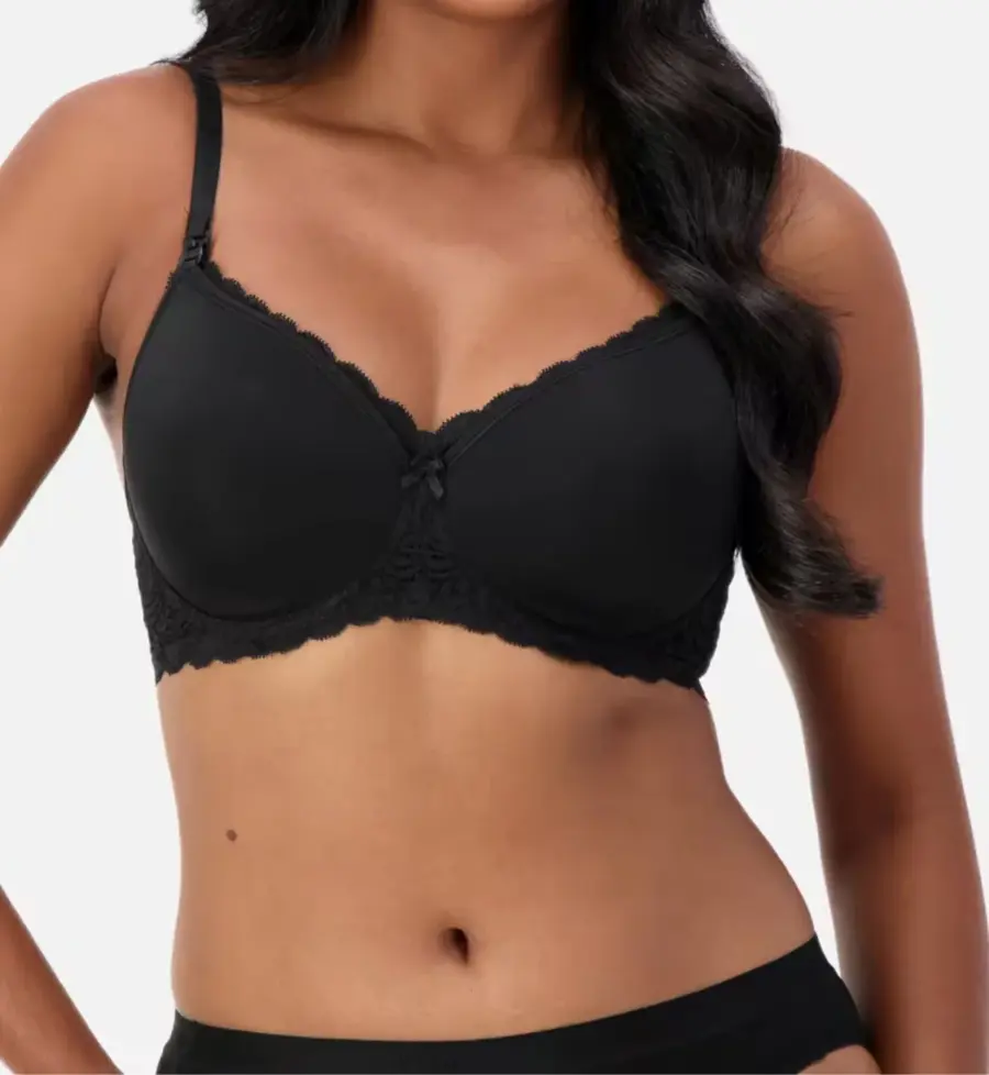 חזיית הנקה ללא ברזלים עם תחרה