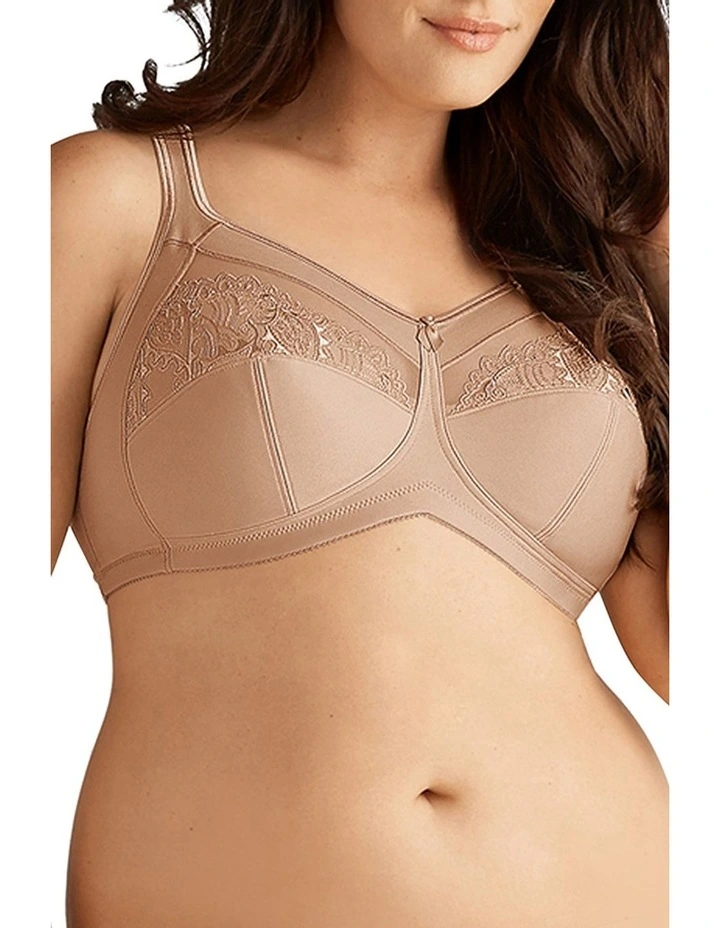 חזיית פוסט-כירורגית נוחות ללא ברזלים עם רקמה דקורטיבית