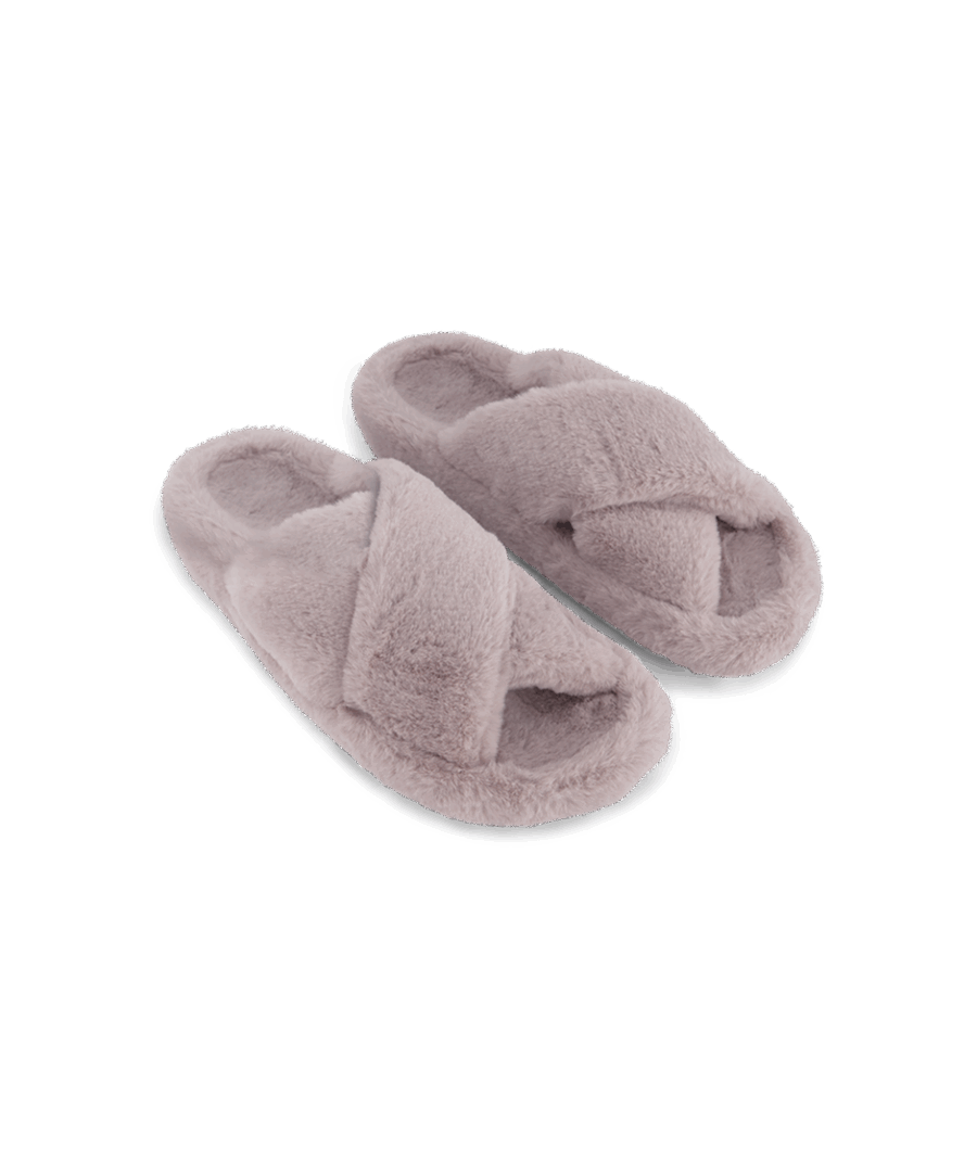 כפכפי פרווה פתוחים לנשים