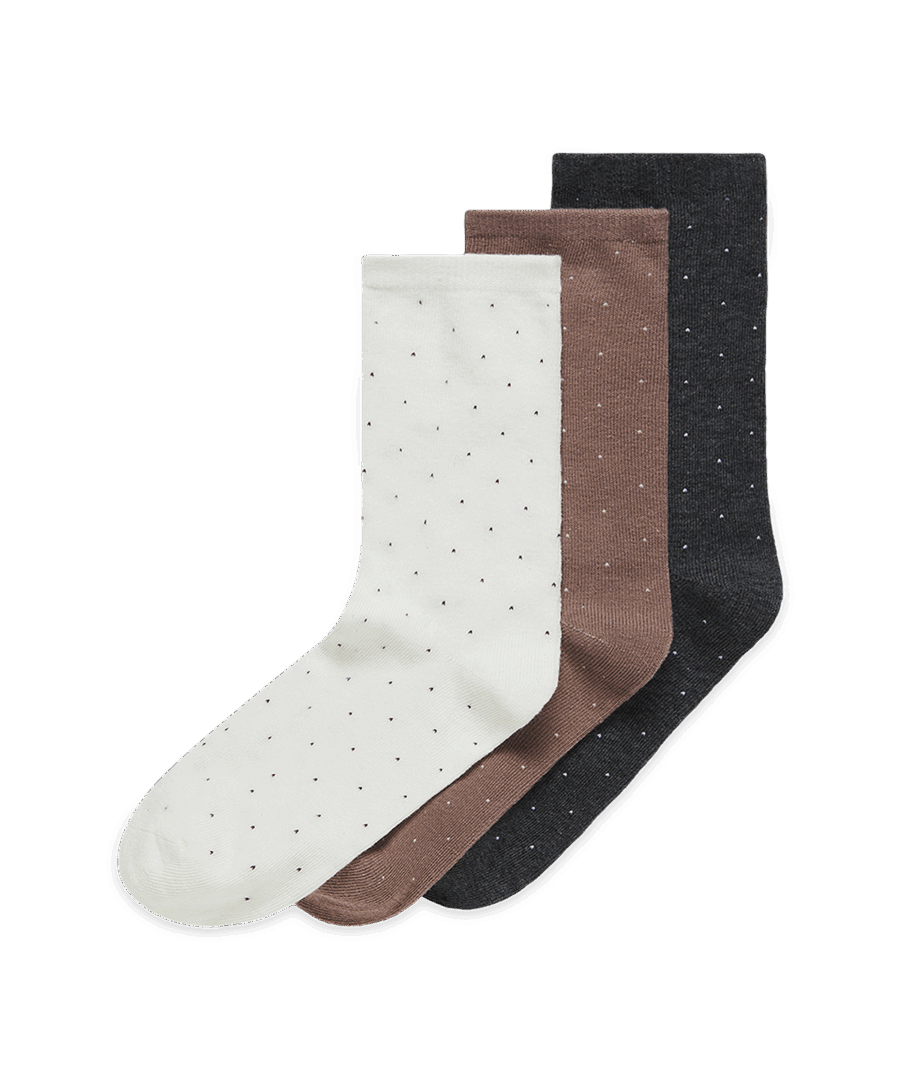 מארז 3 זוגות גרביים קלאסיות עם דוגמת נקודות