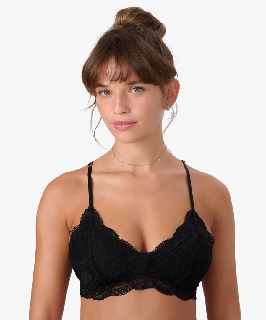 ברלט תחרה מרופד עם קאפ נשלף