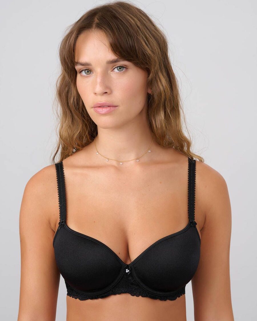 חזייה מרופדת עם ברזלים בש