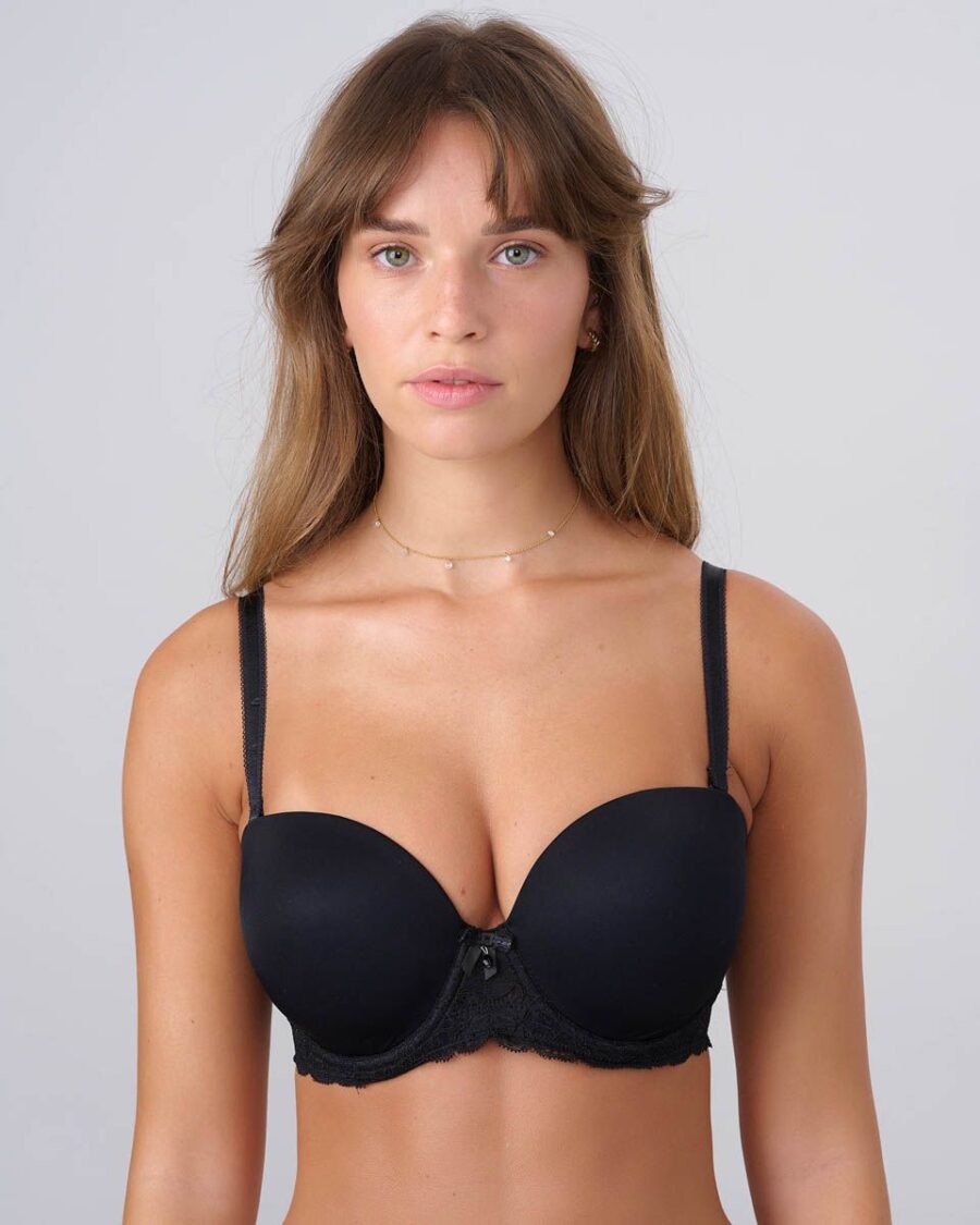 חזיית סטרפלס עם ברזלים בש