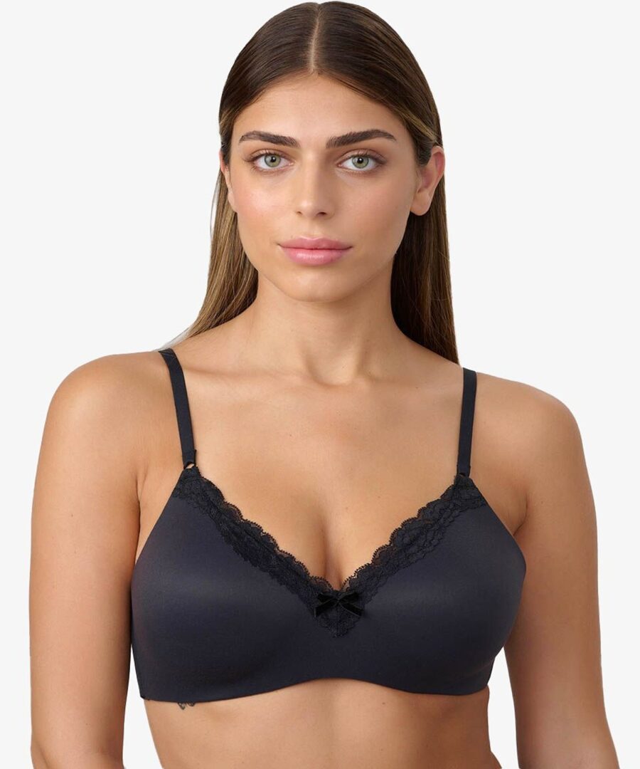 חזייה מרופדת ללא ברזלים עם תחרה