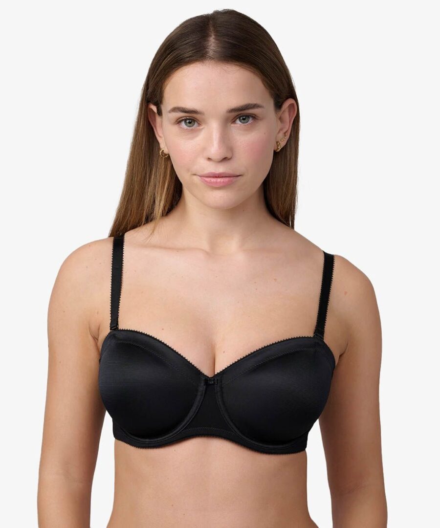 חזיית סטרפלס ללא ריפוד עם ברזלים