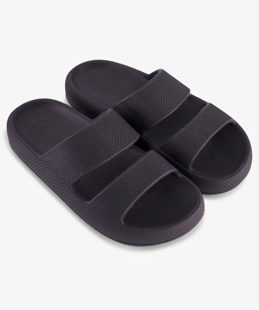 כפכפי נוחות גומי עם רצועות כפולות