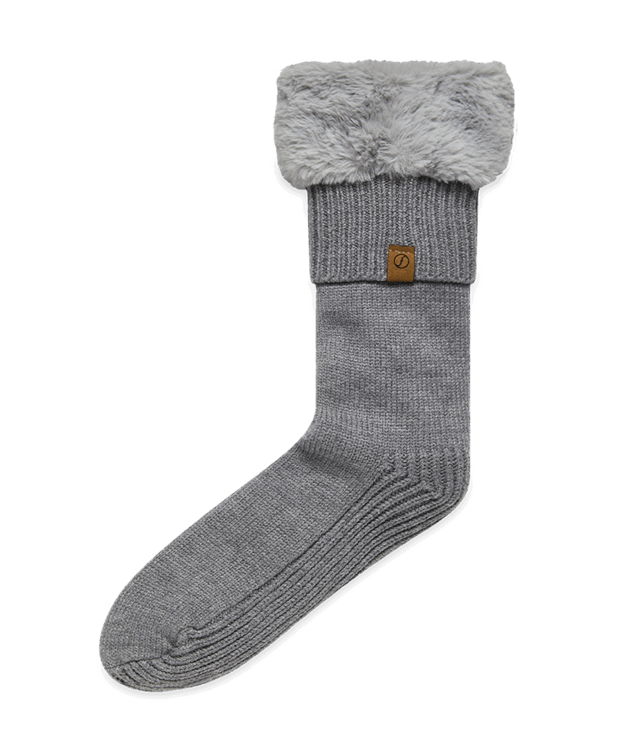 זוג גרבי בית עבות עם פרווה פנימית