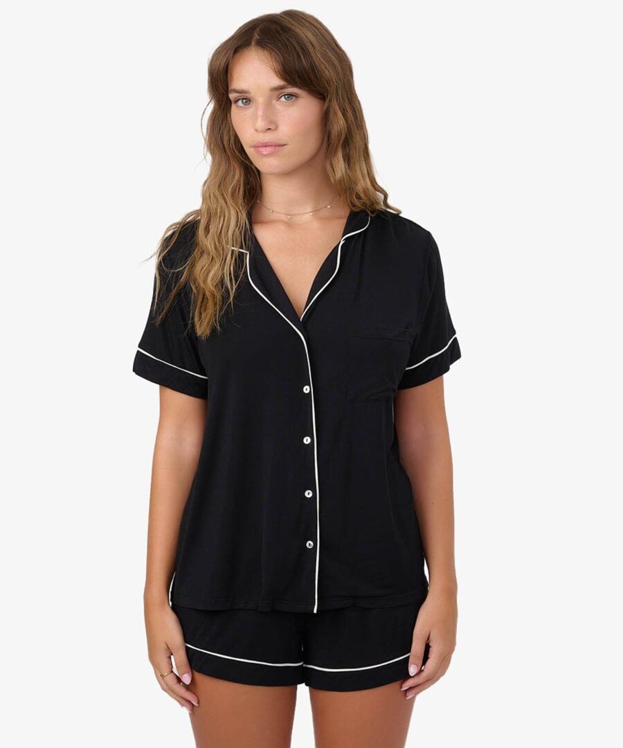 סט פיג'מה ויסקוזה מכופתר